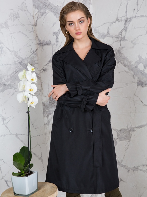 Плащ цв. черный арт. м-491