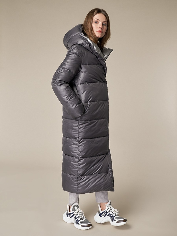 Пуховик цв. серый-серебро арт.м-508