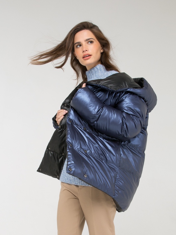 Пуховик цв. черный-синий арт.м-506