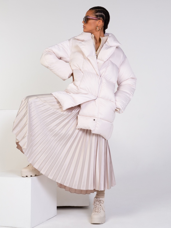 Пуховик цв. айвори арт.м-529