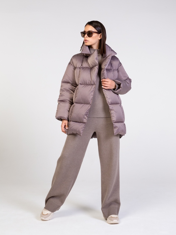 Пуховик цв. капучино арт.м-529