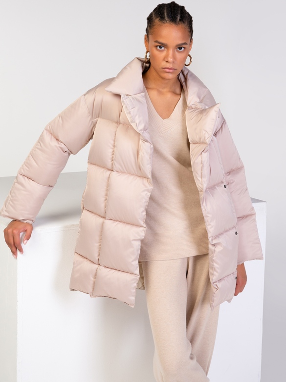 Пуховик цв. бежевый арт.м-529