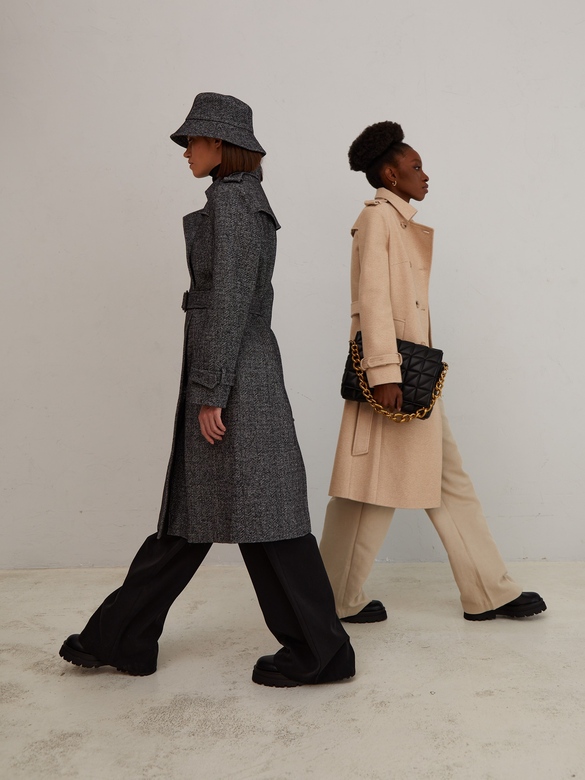 Пальто цв. елочка-серая арт.м-481