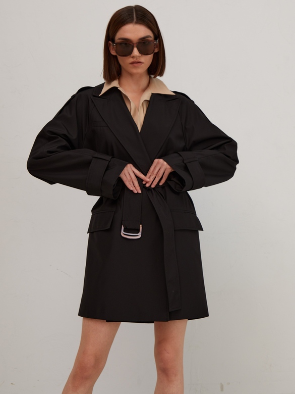 Плащ-пиджак цв. черный  арт. м-540