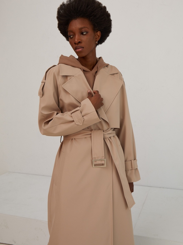 Тренчкот цв. бежевый  арт. м-537