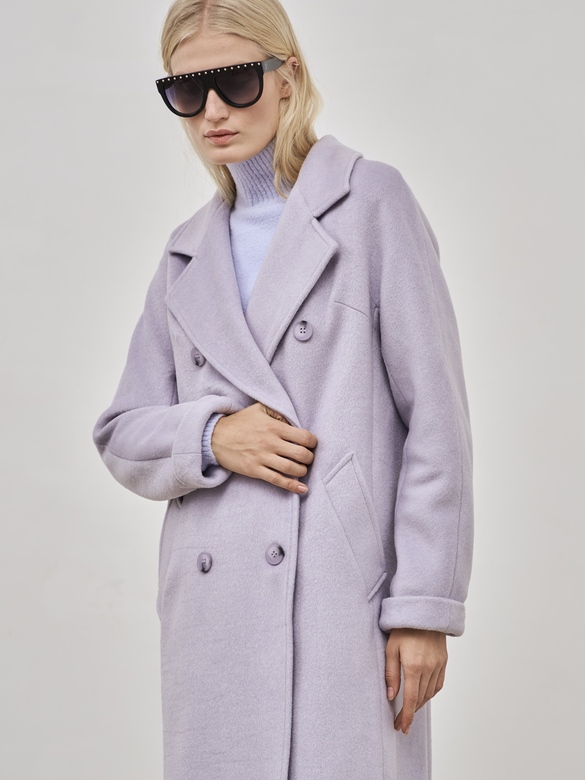 Пальто цв. лавандовый арт.м-465