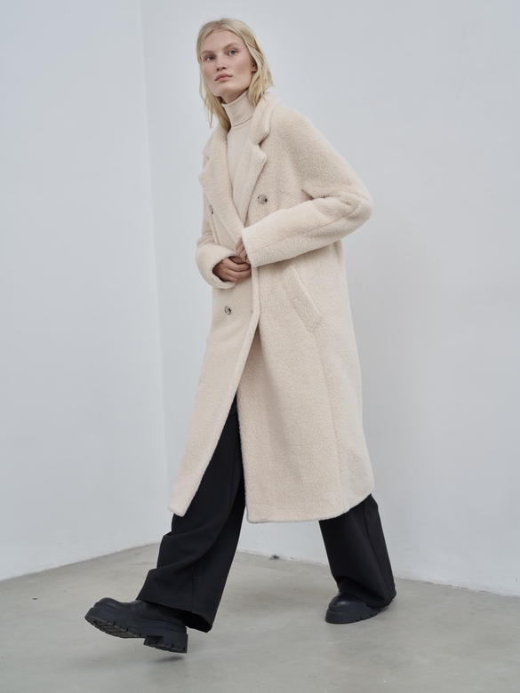 Пальто цв. светло-бежевый арт.м-511