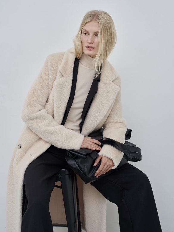 Пальто цв. светло-бежевый арт.м-511