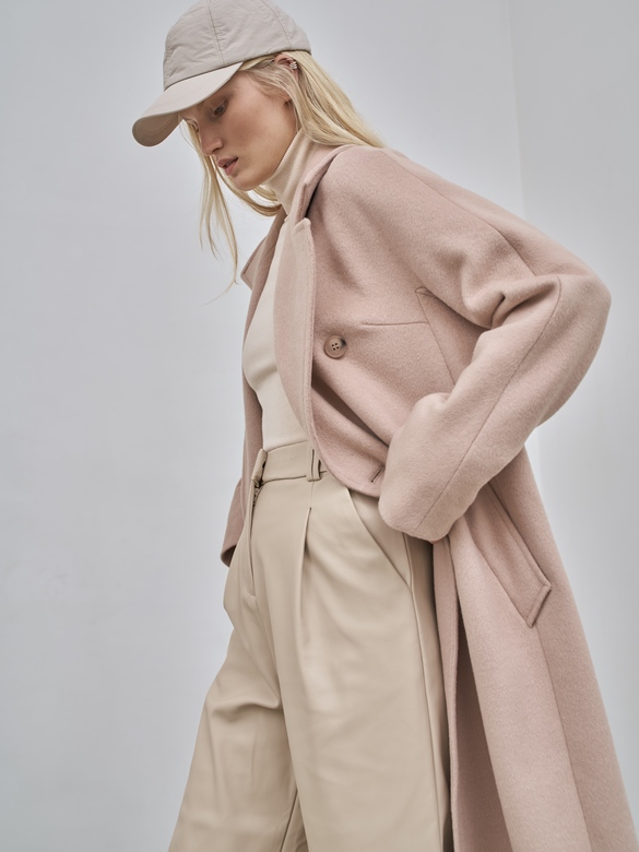 Пальто цв. светло-бежевый арт.м-465