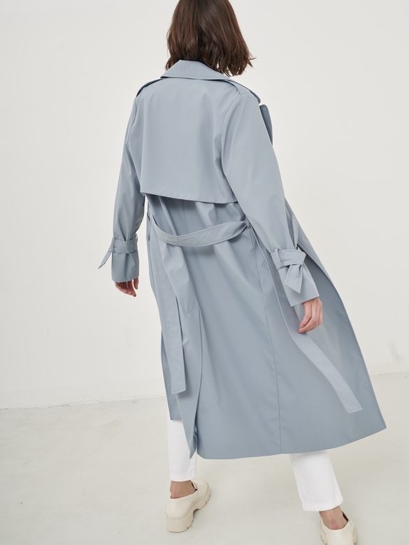 Плащ   Urban style пыльно-голубой арт. м-432