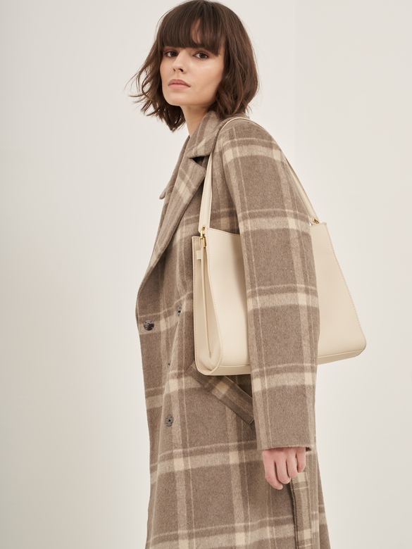 Пальто COAT-ROBE Classic цв. клетка бежевая арт.м-450