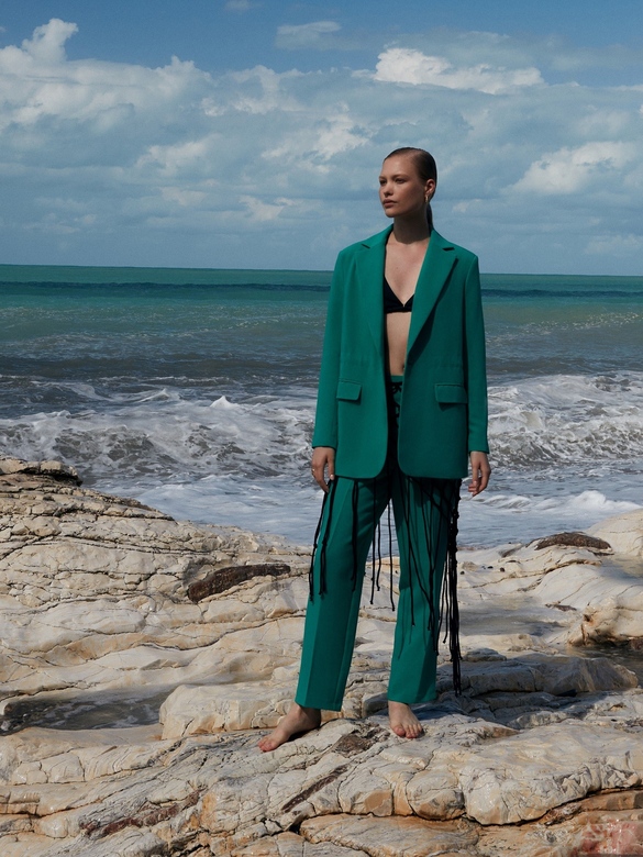 Брюки цв. изумруд арт. м-578