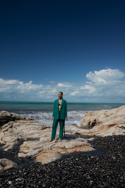 Жакет цв. изумруд арт. м-581