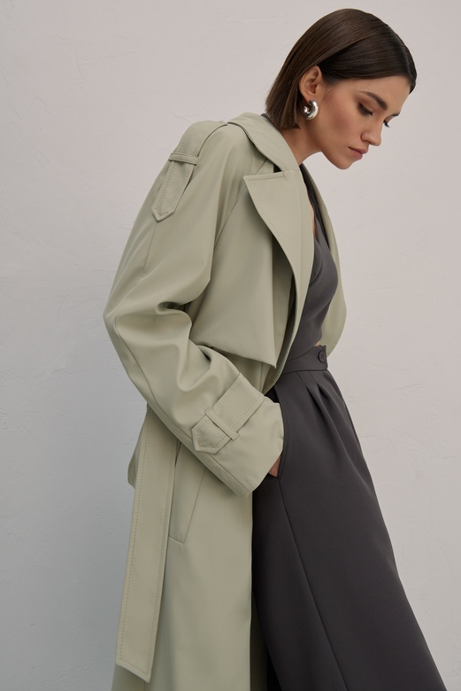 Тренчкот цв. полынь арт. м-537