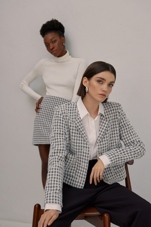 Жакет цв. черно-белый арт. м-583