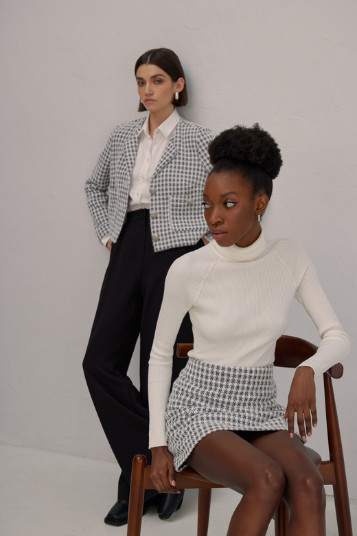 Юбка цв. черно-белая арт.м-584