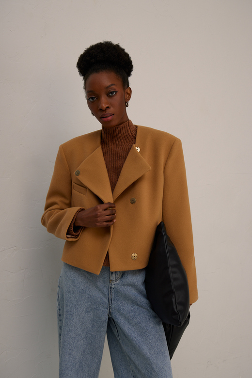 Полупальто цв. кэмел арт.м-591