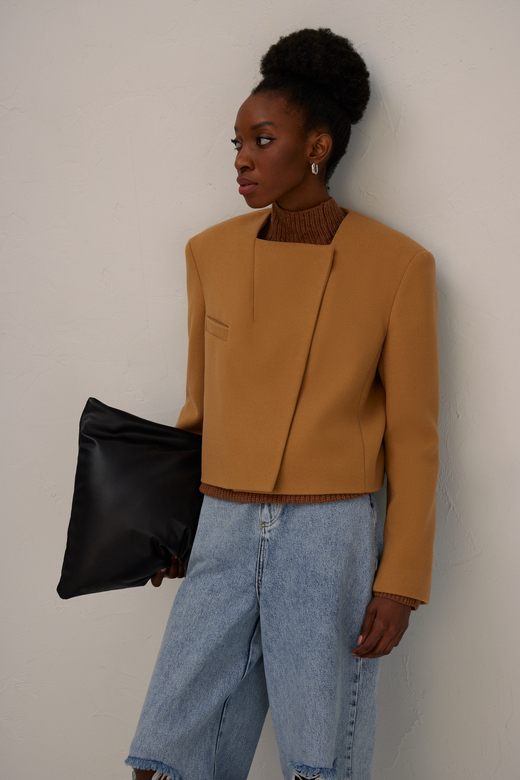 Полупальто цв. кэмел арт.м-591