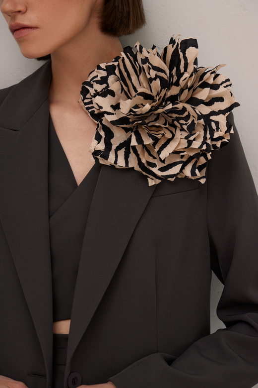 Брошь-пион цв.зебра арт. м-576