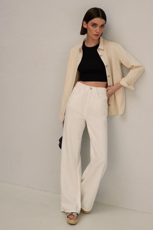 Джинсы цв. молочный арт. М-588