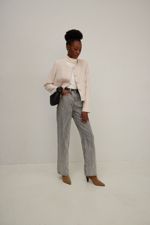 Жакет цв. ёлочка-бежевая арт. м-593