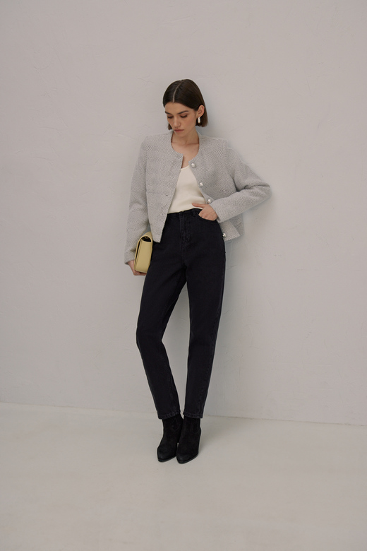 Жакет цв. ёлочка-серая арт. м-593