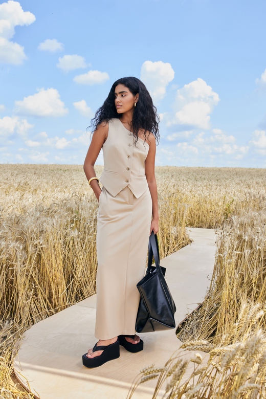 Юбка цв. бежевый арт.м-598