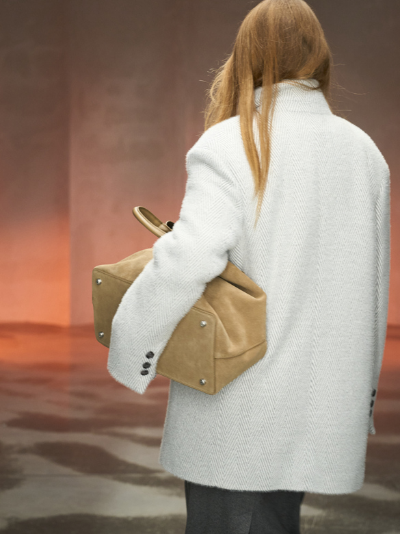 Пальто утепленное цв. елочка-серая арт.м-620