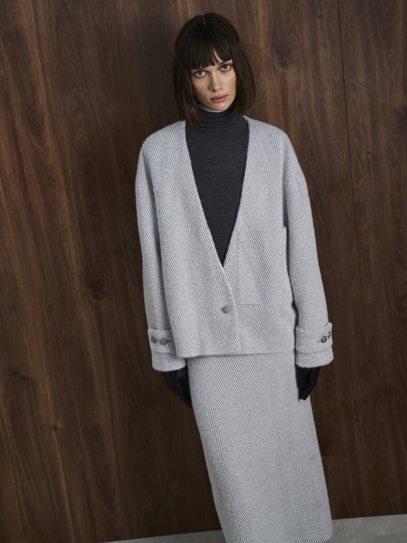 Жакет цв. елочка-серая арт. м-605