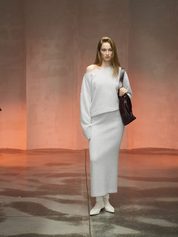 Свитер цв. елочка-лаванда арт. м-614