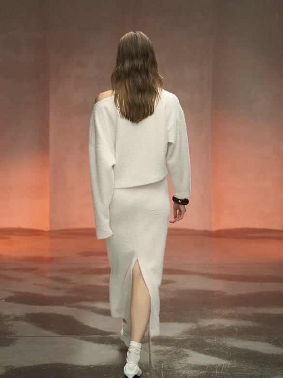 Юбка цв. елочка-бежевая арт.м-616