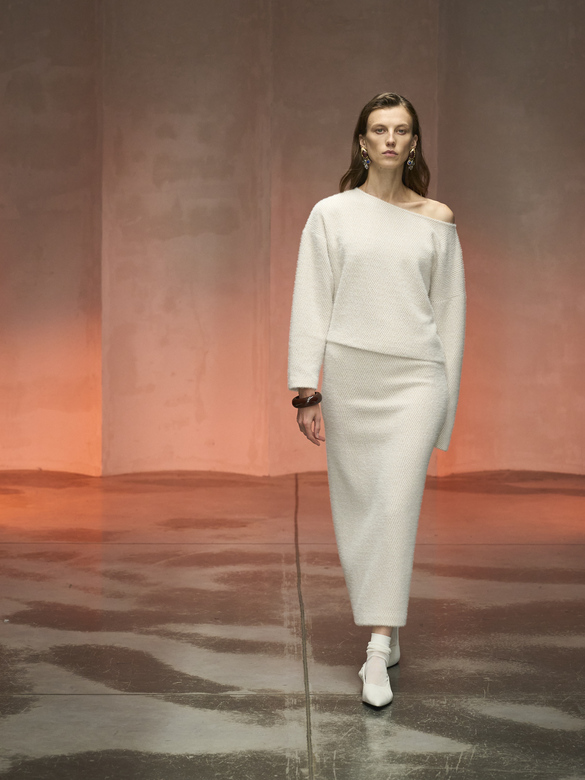 Юбка цв. елочка-бежевая арт.м-616