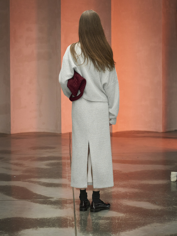 Юбка цв. елочка-серая арт.м-616