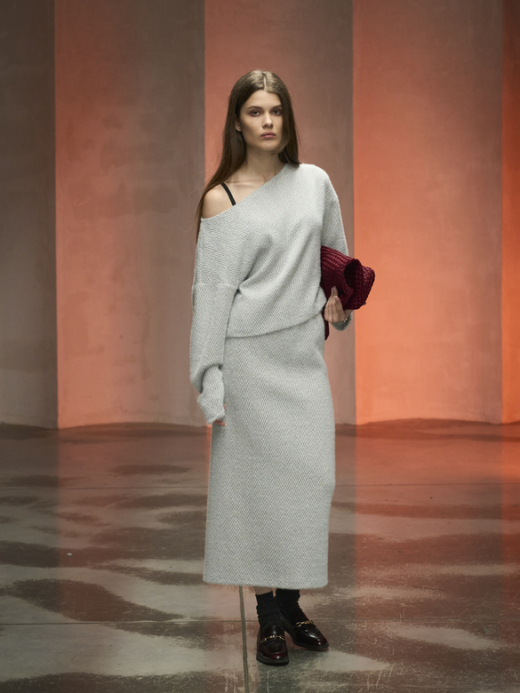 Юбка цв. елочка-серая арт.м-616