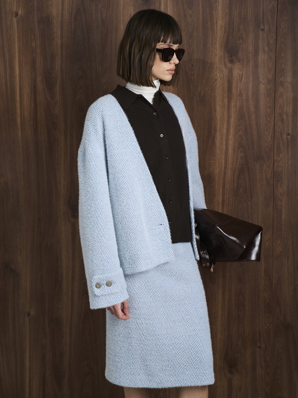 Юбка цв. елочка-голубая арт.м-623