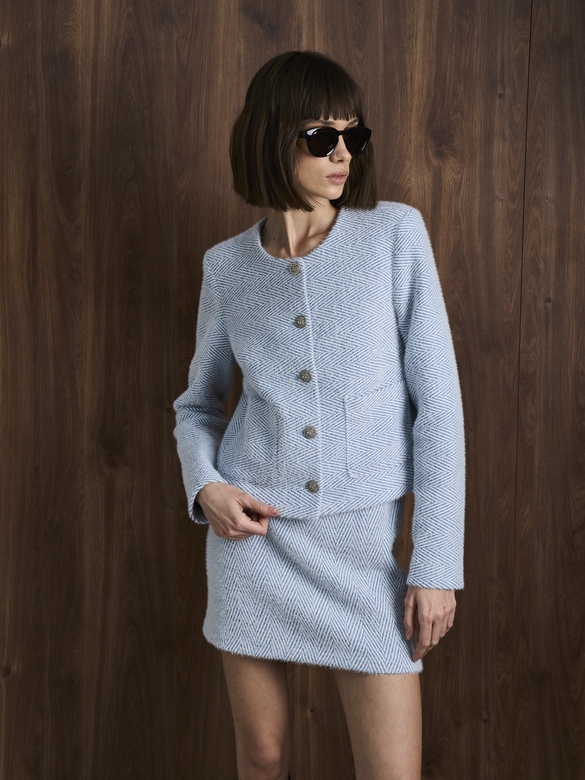 Юбка цв. елочка-голубая арт.м-622