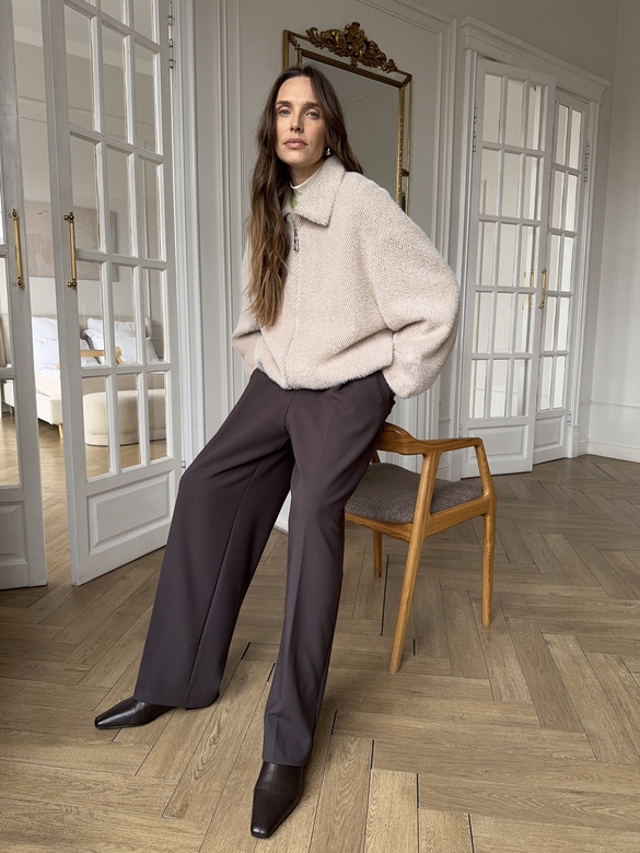 Жакет цв. ёлочка-капучино арт. М-625