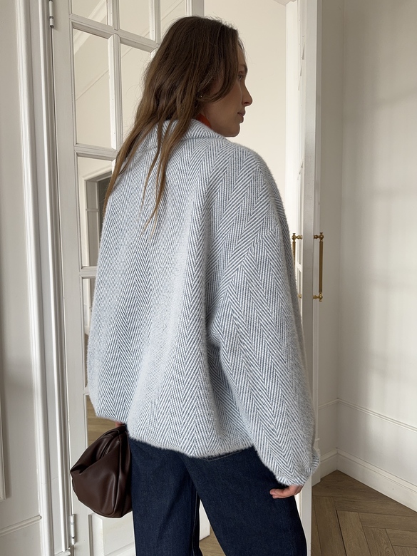 Жакет цв. ёлочка-голубая арт. М-625