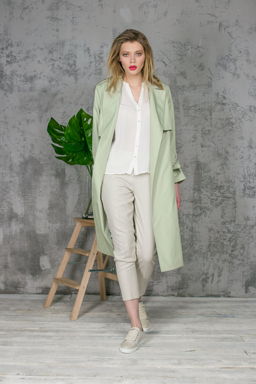 Плащ   Urban style  светло-зеленый  арт. м-432