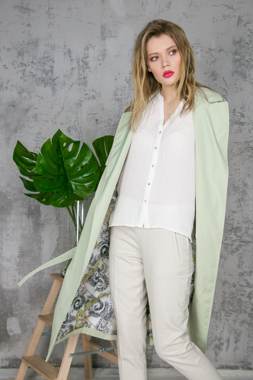 Плащ   Urban style  светло-зеленый  арт. м-432