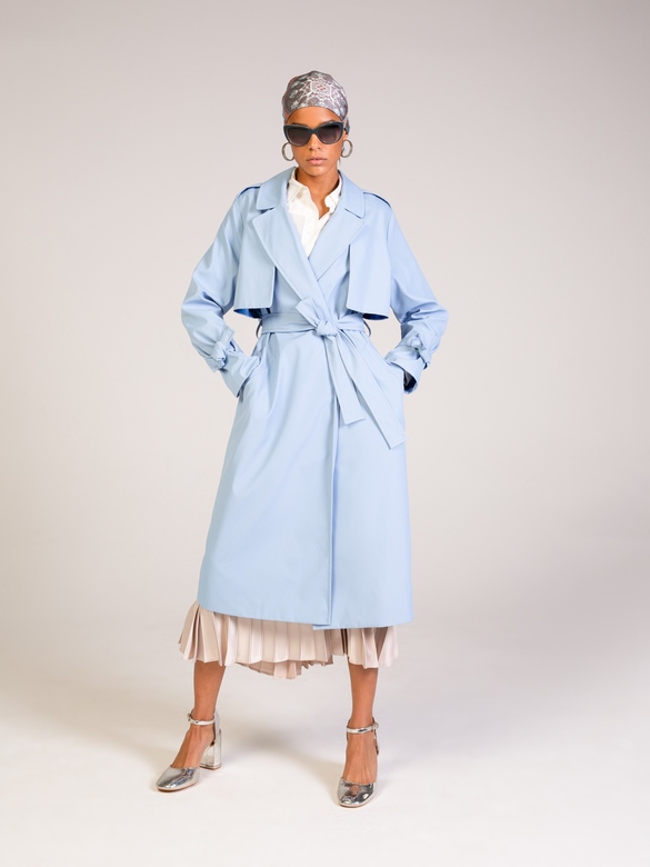 Плащ   Urban style  светло-голубоой  арт. м-432