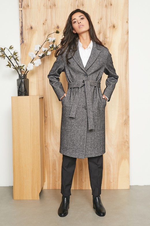 Пальто CLASSIC  цв. серая ёлочка  арт.м-435