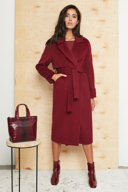 Пальто COAT-ROBE  цв. вино  арт.м-438