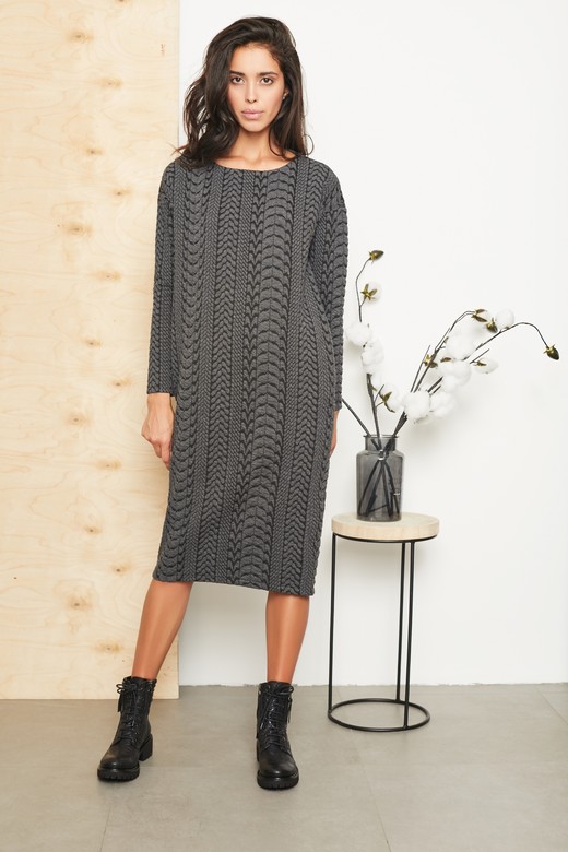 Платье   цв. серый меланж  арт.м-442