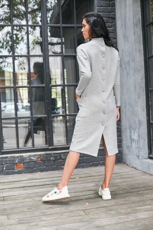 Платье  CITY  цв. светло-серый  арт.м-444