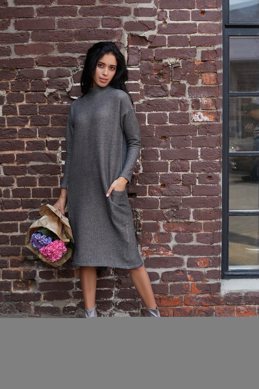Платье  CITY  цв. темно-серый  арт.м-444