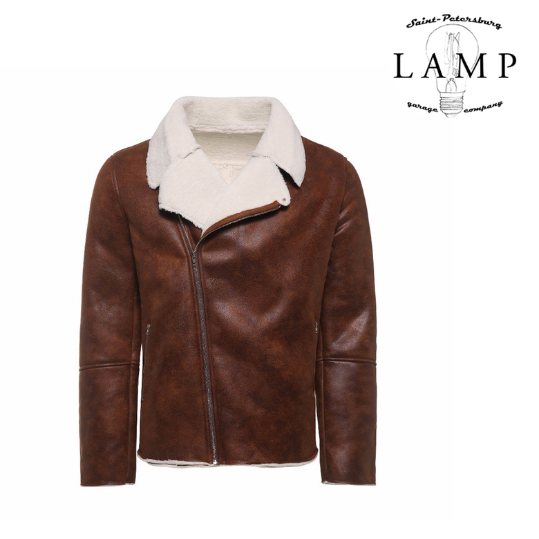 Brown winter fur jacket 3913