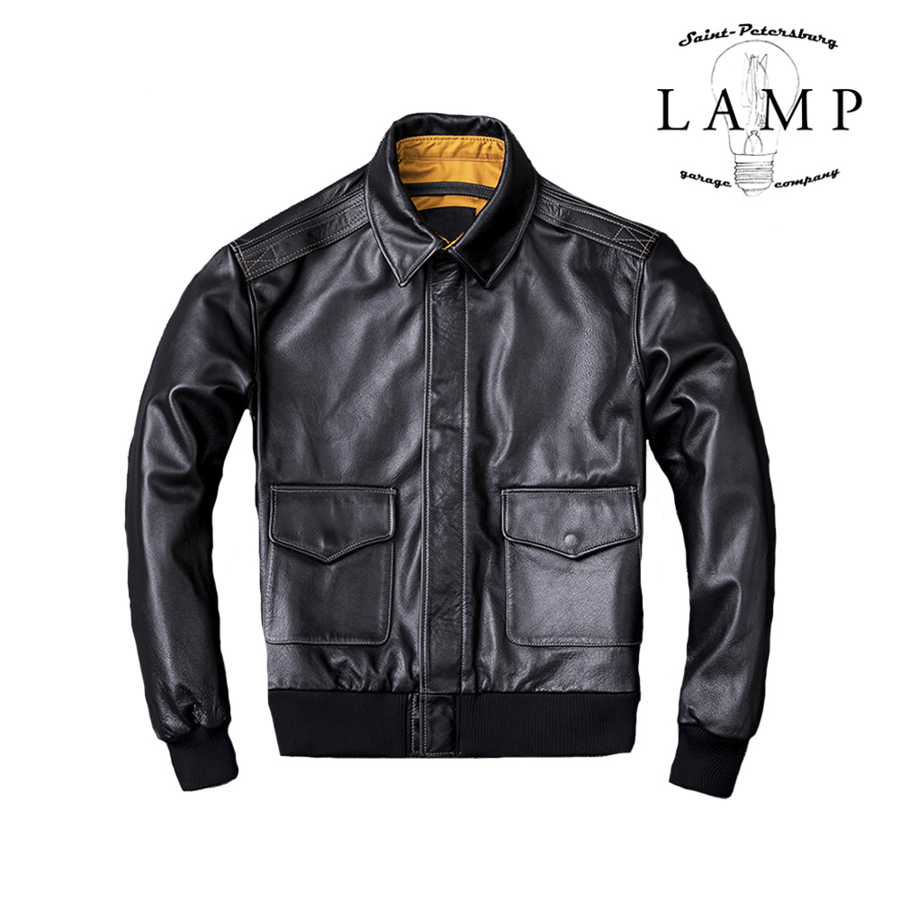 Leather boom jacket 3837