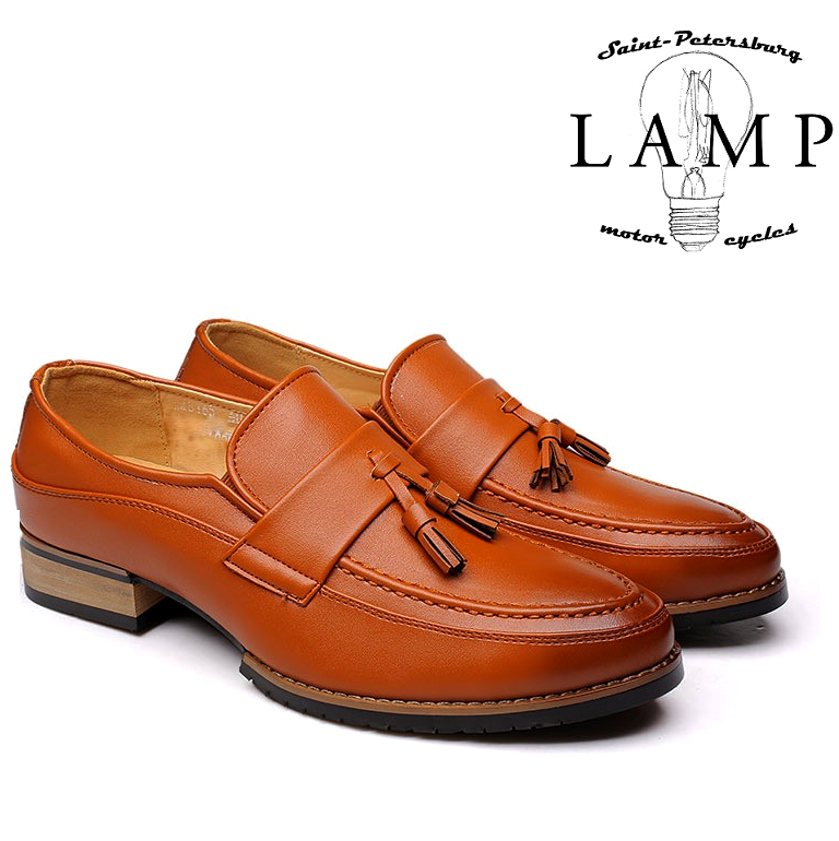 Brown tassel loafers 629