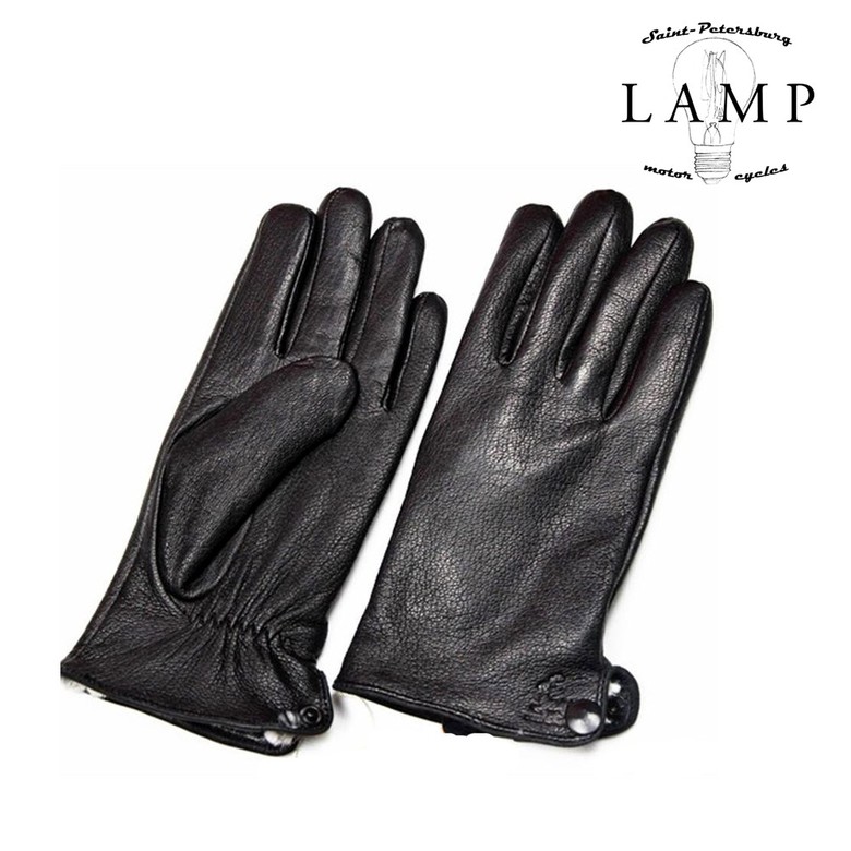 Black leather gloves 119